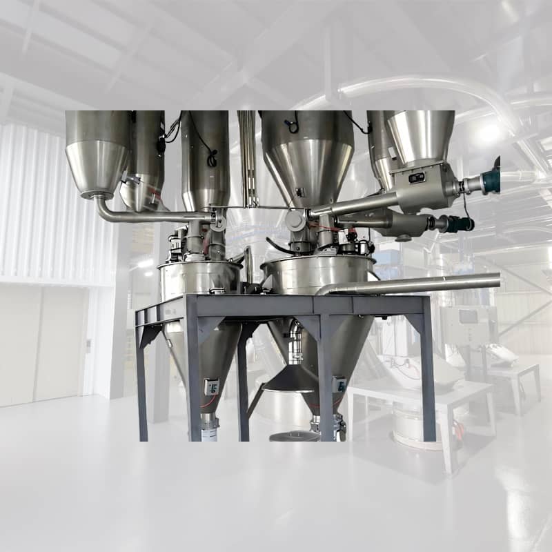 Automatic weighing batching system with PLC control