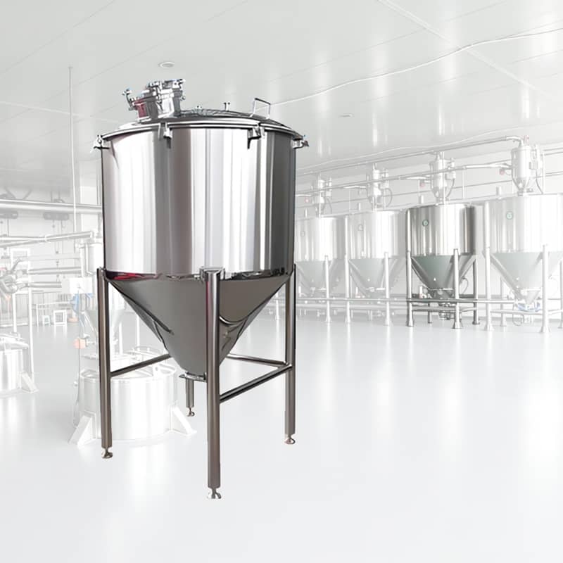 Industrial bulk material storage silo hopper