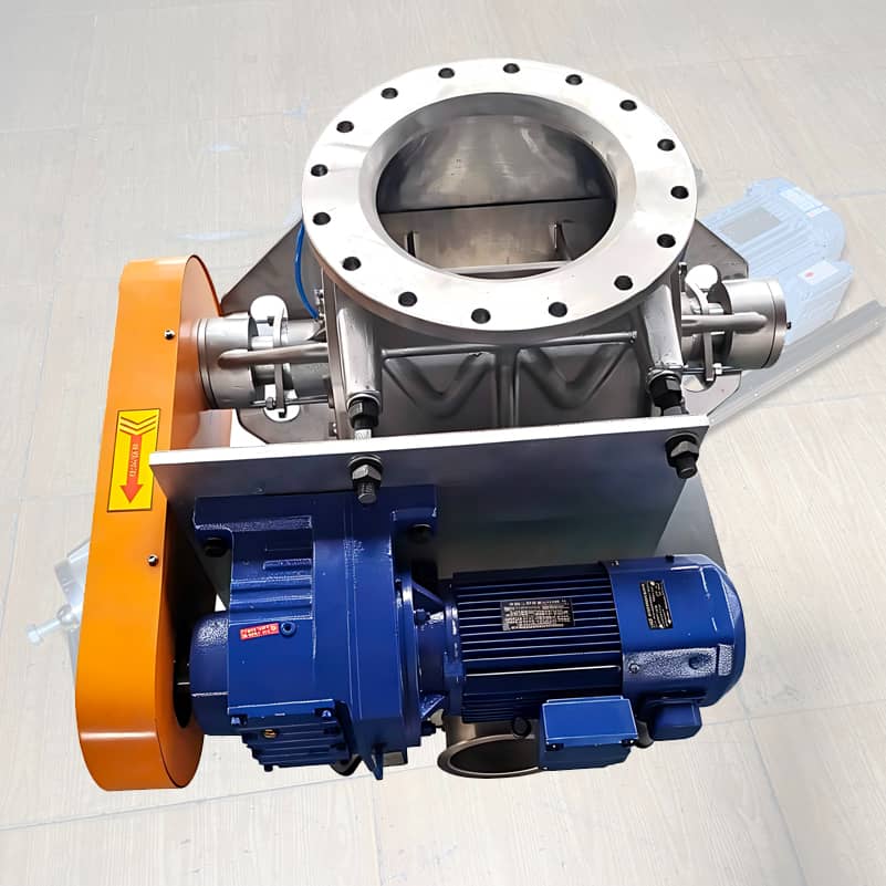 Stainless steel rotary airlock feeder for dust collection