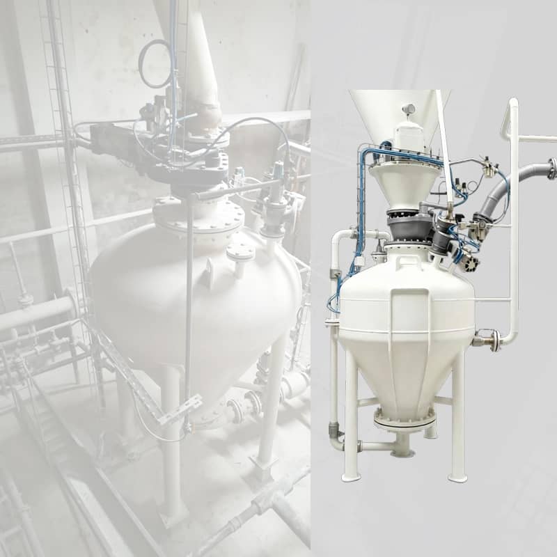 Fully automatic bin pump positive pressure conveying system